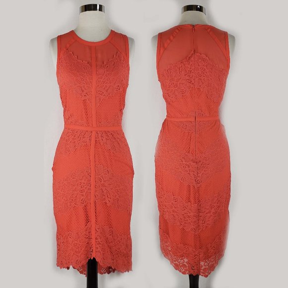 Adelyn Rae Coral Lace Dress - Picture 1 of 2